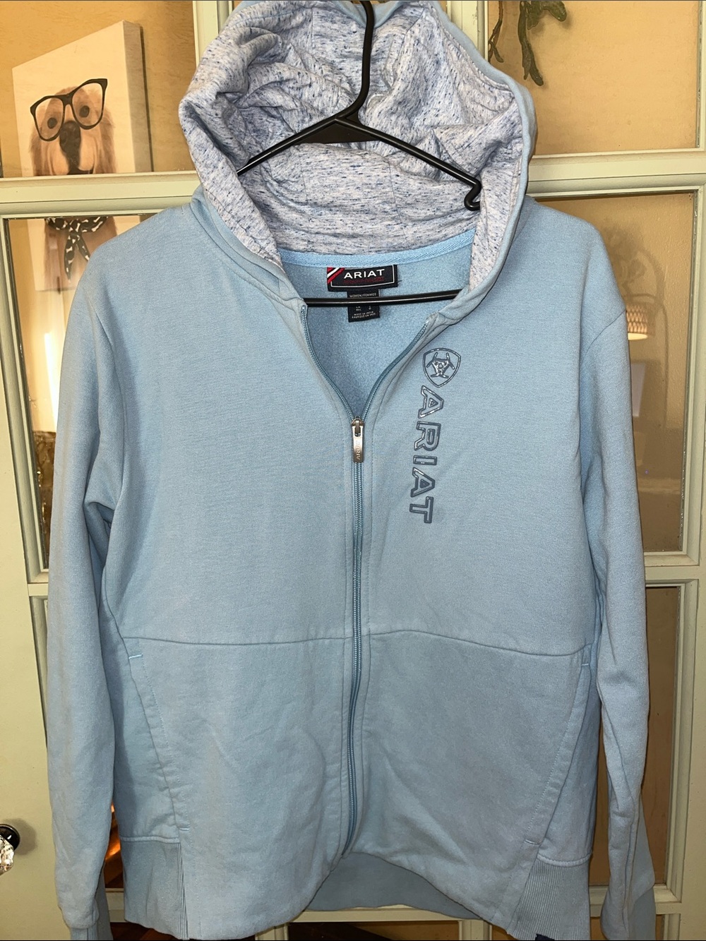 Ariat Women's Light Blue Full-Zip Hoodie Jacket